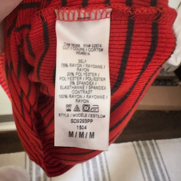 Anthropologie splendid Striped Red Sleeveless Jersey Dress - Picture 5 of 5